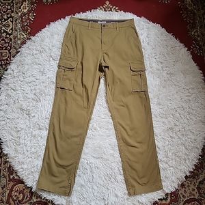 Sonoma Goods For Life Men's Straight Flexwear Cargo Pants Dark Khaki - 34/32